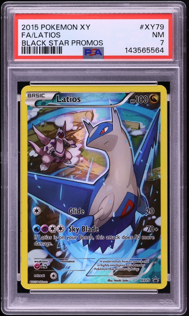 2015 Pokemon XY Black Star Promo Full Art Latios #XY79 PSA 7 NRMT