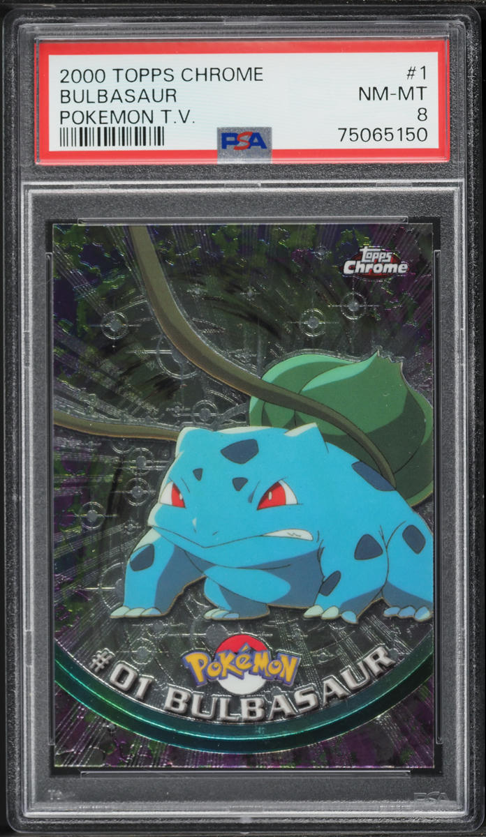 2000 Topps Chrome Pokemon Series 1 Bulbasaur #1 PSA 8 NM-MT