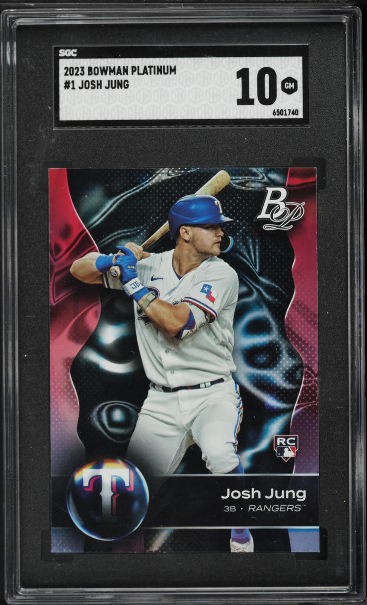 2023 Bowman Platinum Josh Jung ROOKIE #1 SGC 10 GEM MINT