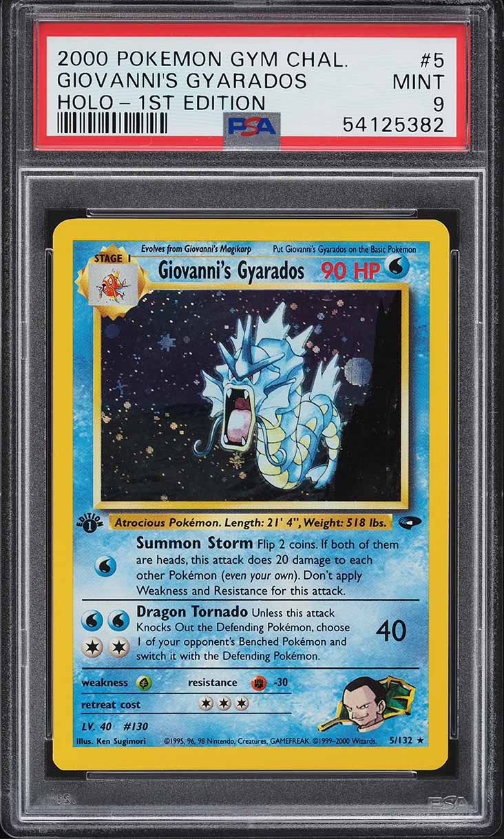 2000 Pokemon Gym Challenge 1st Edition Holo Giovanni's Gyarados #5 PSA 9 MINT