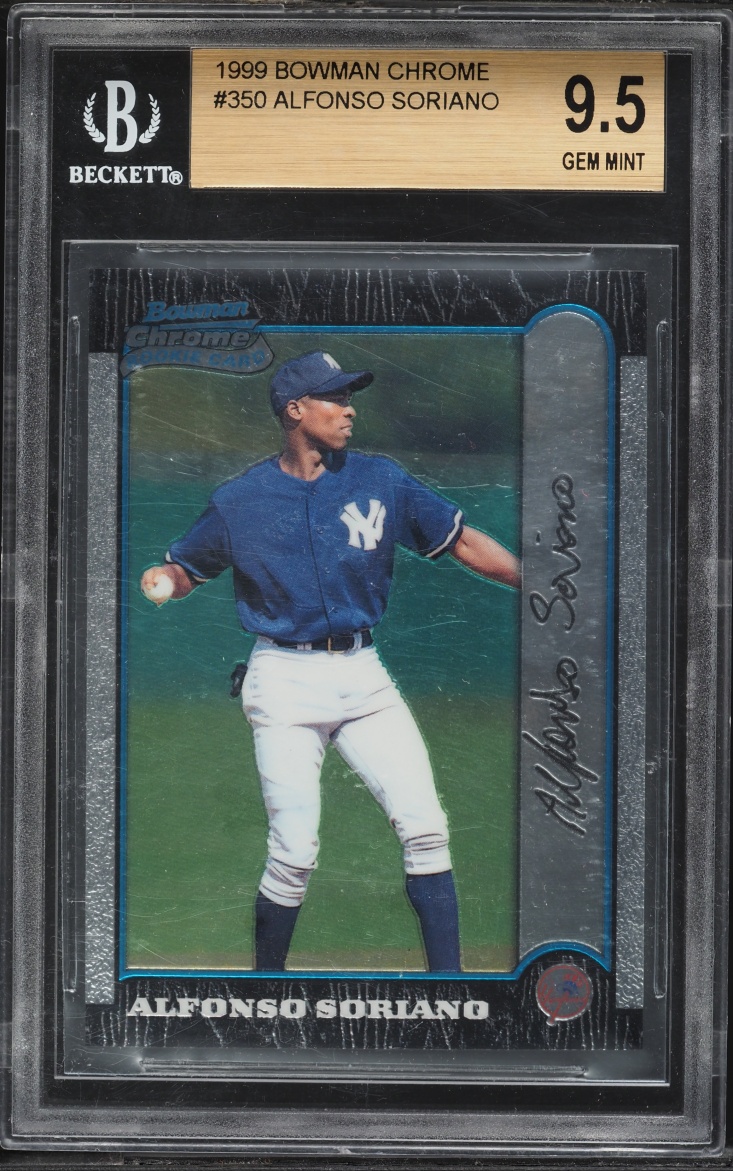 1999 Bowman Chrome Alfonso Soriano ROOKIE #350 BGS 9.5 GEM MINT