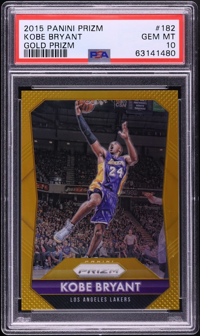 2015 Panini Prizm Gold Kobe Bryant /10 #182 PSA 10 GEM MINT