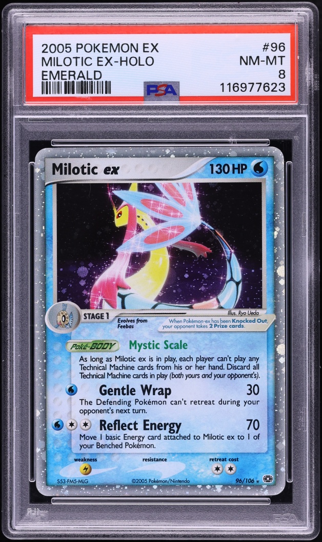 2005 Pokemon EX Emerald Holo Milotic Ex #96 PSA 8 NM-MT
