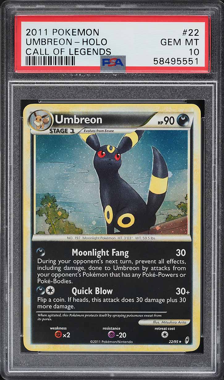 2011 Pokemon Call Of Legends Holo Umbreon #22 PSA 10 GEM MINT