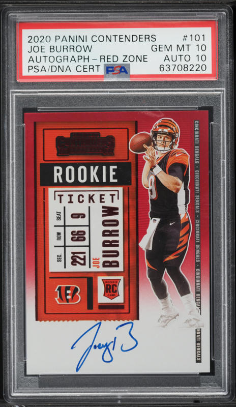 2020 Panini Chronicles Prizm Black Joe Burrow ROOKIE AUTO #PB-1