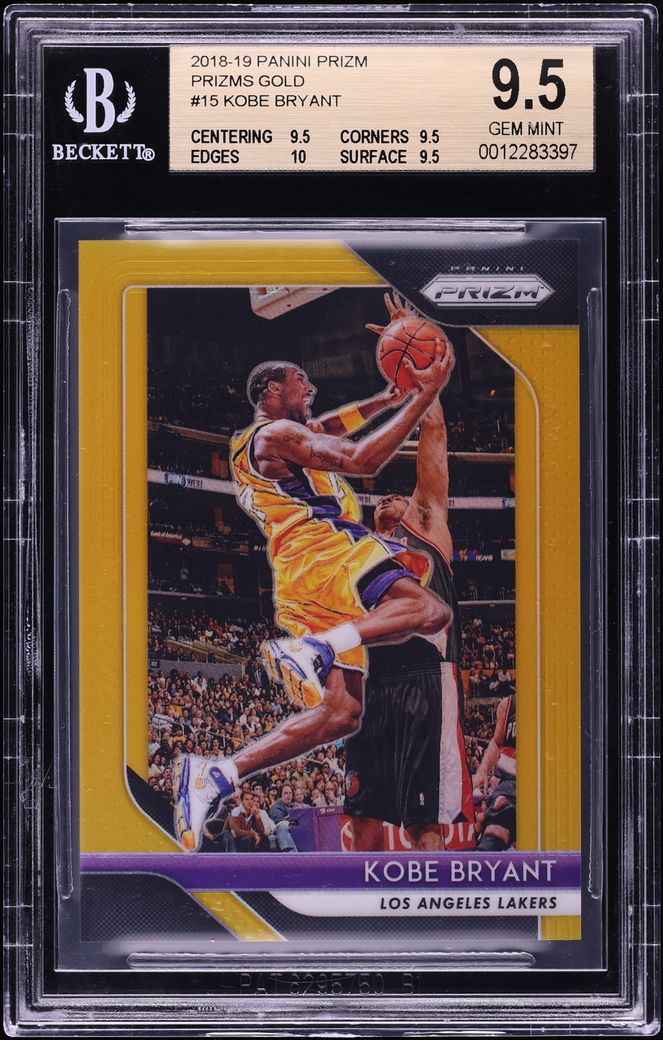 2018 Panini Prizm Gold Kobe Bryant 1/10 #15 BGS 9.5 GEM MINT