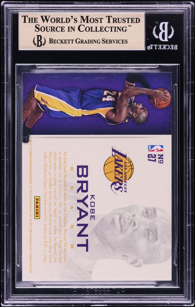 2012 Panini Intrigue Intriguing Players Platinum Kobe Bryant 1/1 #27 BGS 9.5 GEM MINT - Photo 2