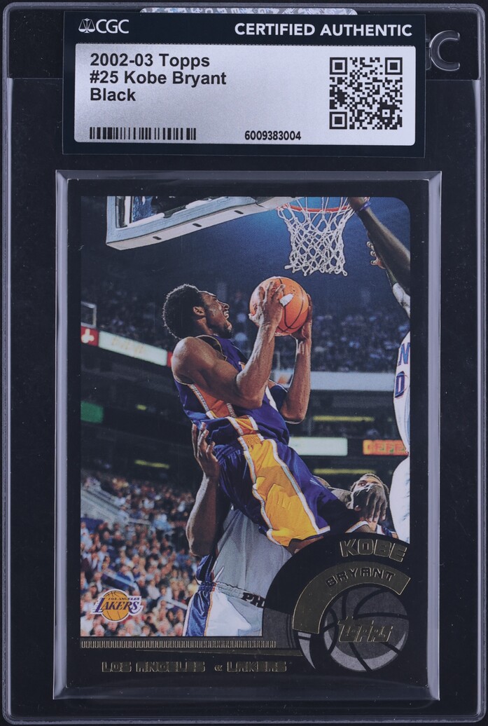 2002 Topps Black Kobe Bryant /500 #25 CGC AUTH