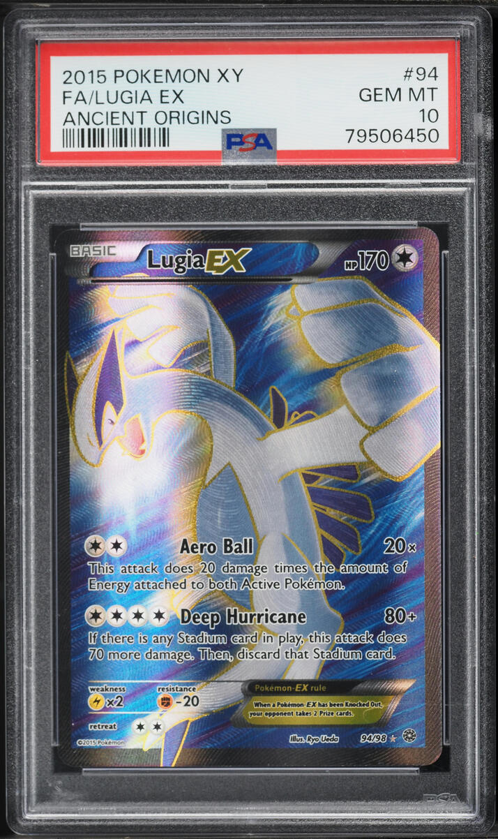 2015 Pokemon XY Ancient Origins Full Art Lugia EX #94 PSA 10 GEM MINT