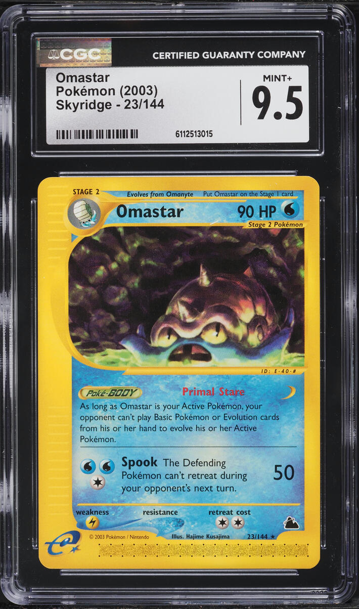 2003 Pokemon Skyridge Omastar #23 CGC 9.5 MINT+