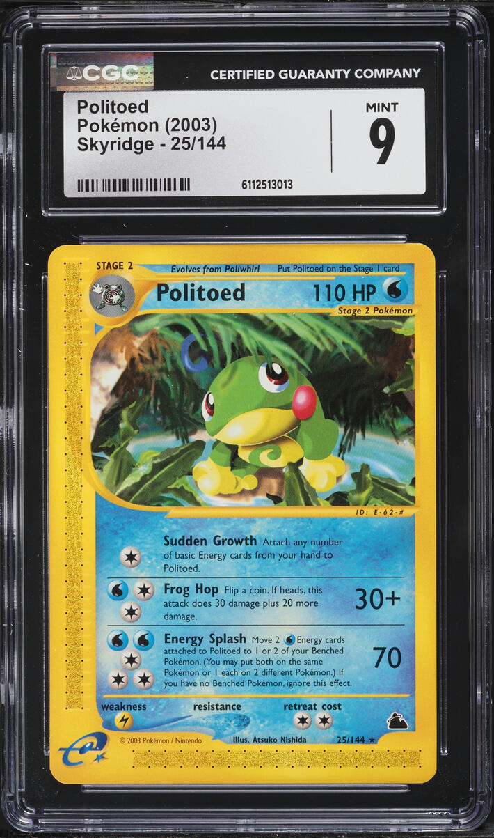 2003 Pokemon Skyridge Politoed #25 CGC 9 MINT