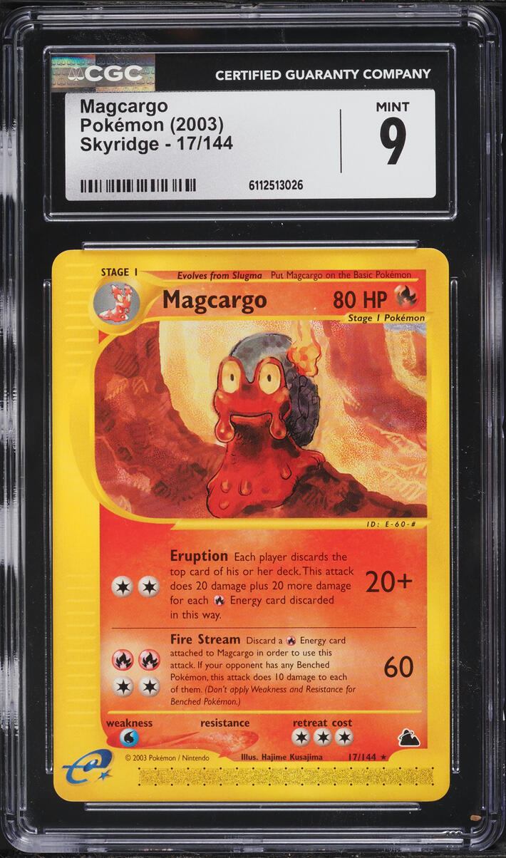 2003 Pokemon Skyridge Magcargo #17 CGC 9 MINT