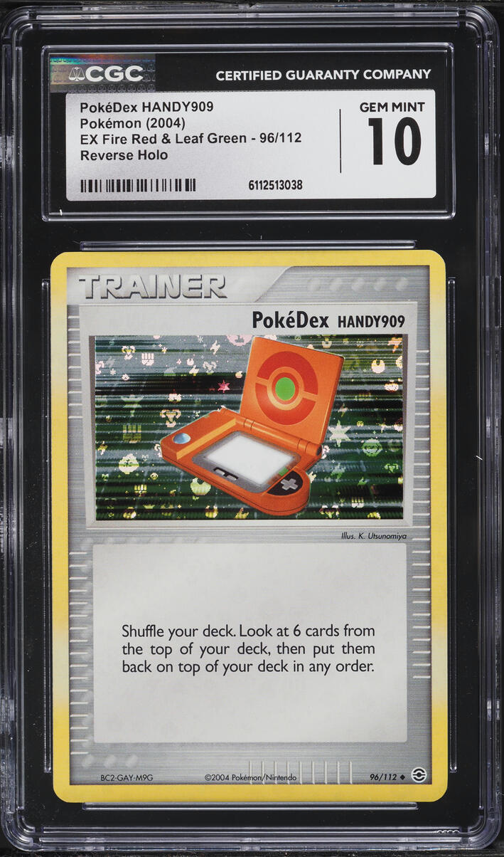 2004 Pokemon EX Fire Red & Leaf Green Reverse Holo PokeDex HANDY909 #96 CGC 10 GEM MINT