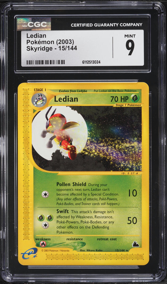 2003 Pokemon Skyridge Ledian #15 CGC 9 MINT