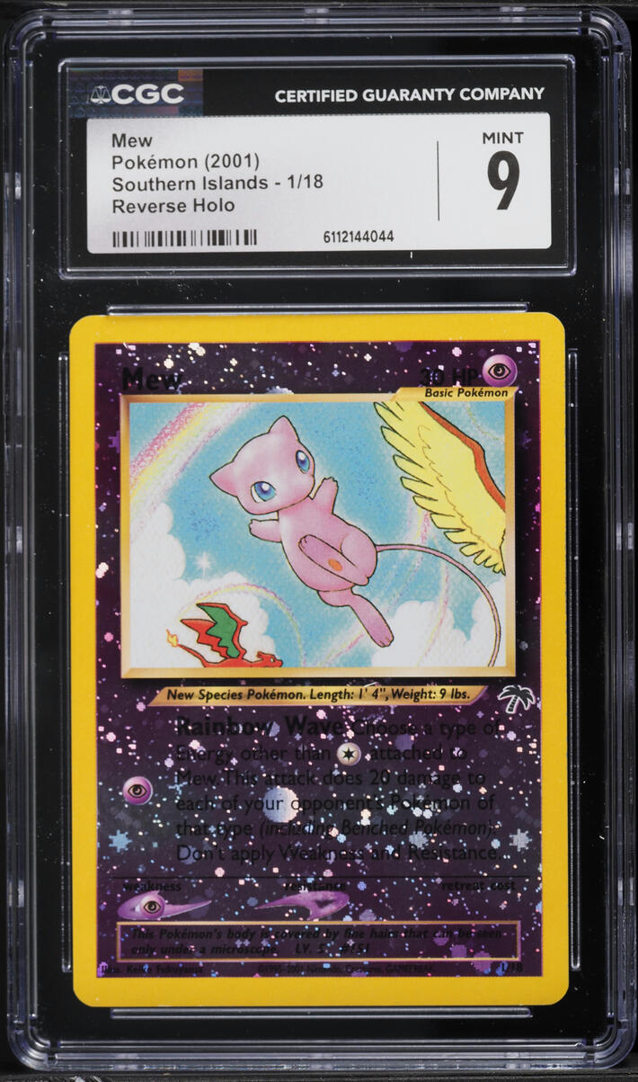 2001 Pokemon Southern Islands Reverse Holo Mew #1 CGC 9 MINT