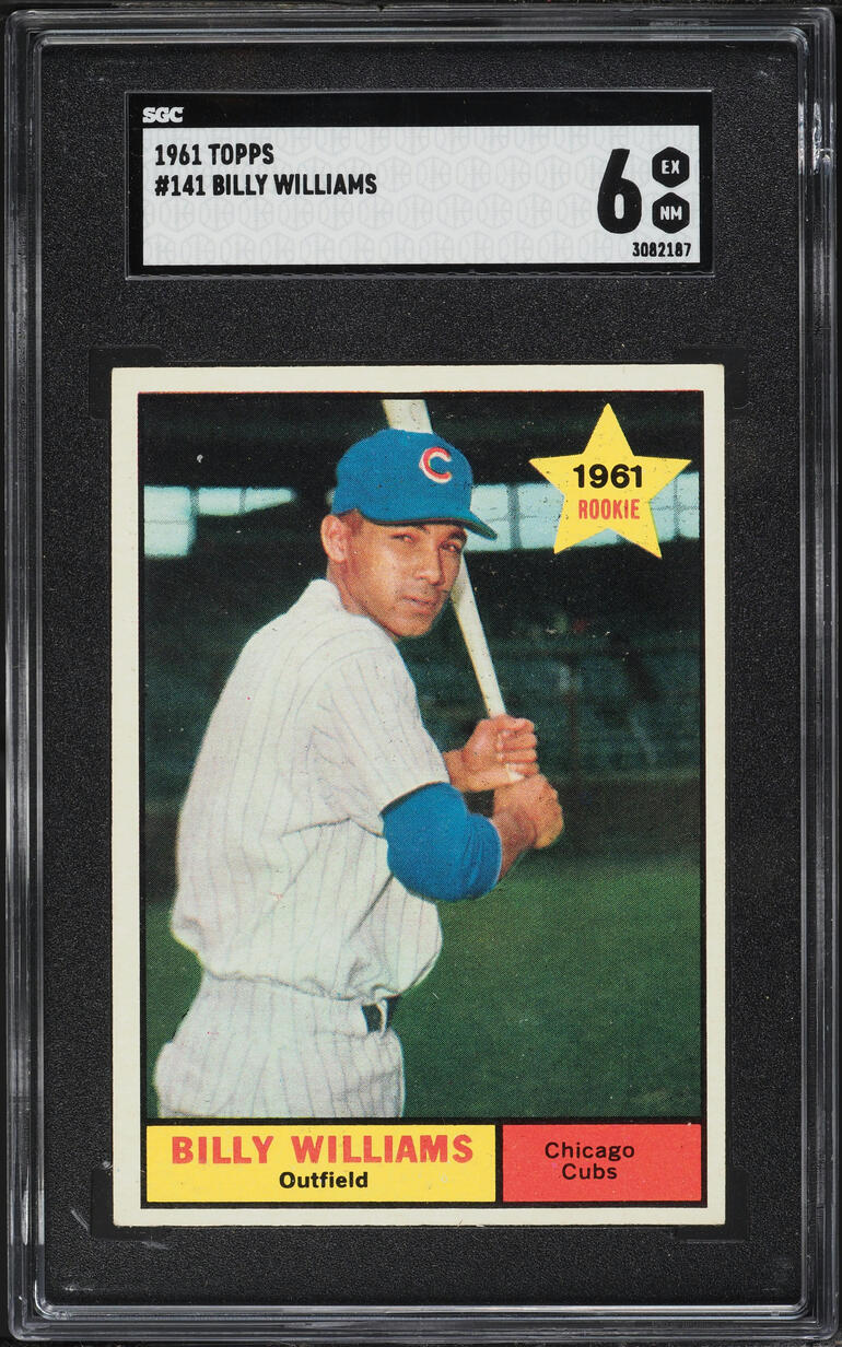 1961 Topps Billy Williams ROOKIE #141 SGC 6 EXMT