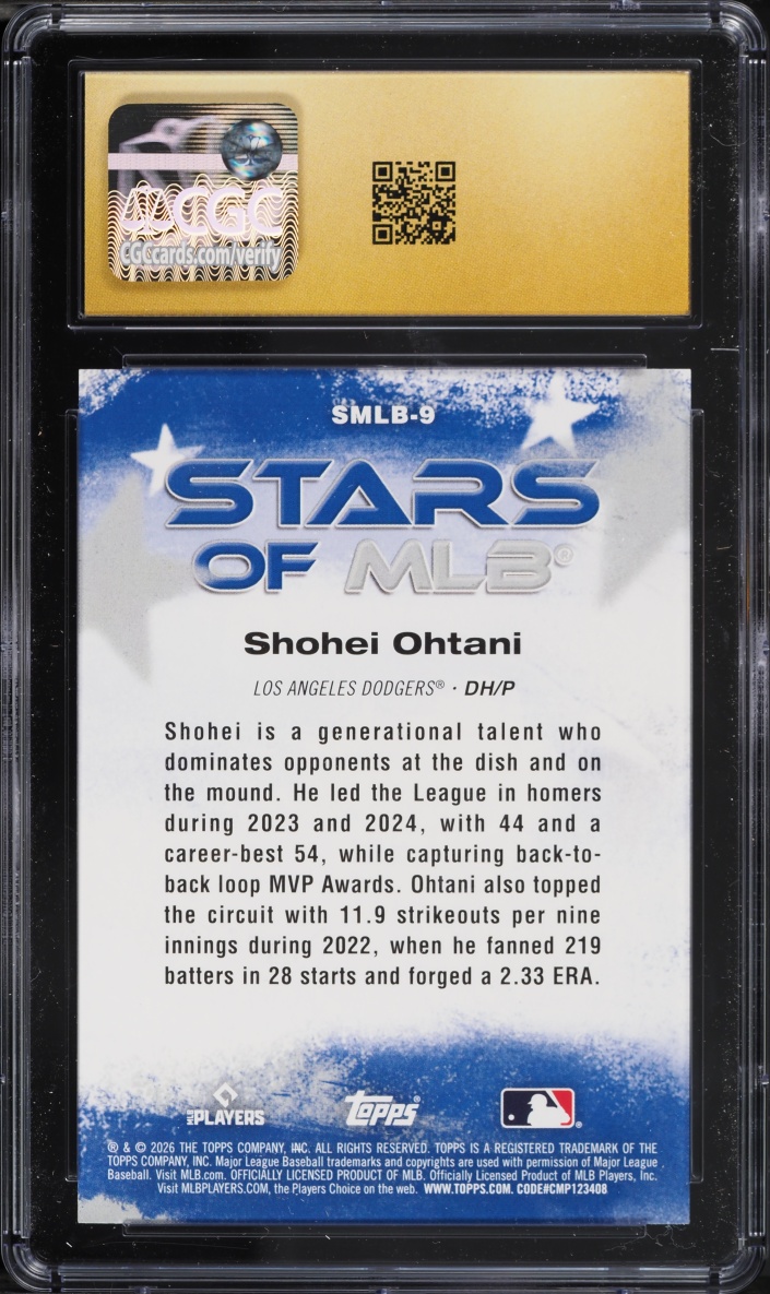 2026 Topps Stars Of MLB Shohei Ohtani #SMLB-9 CGC 10 PRISTINE