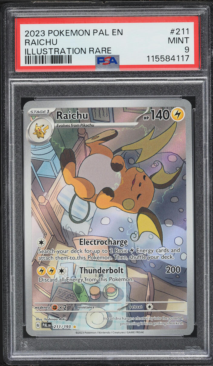 2023 Pokemon Scarlet & Violet Paldea Evolved IR Raichu #211 PSA 9 MINT