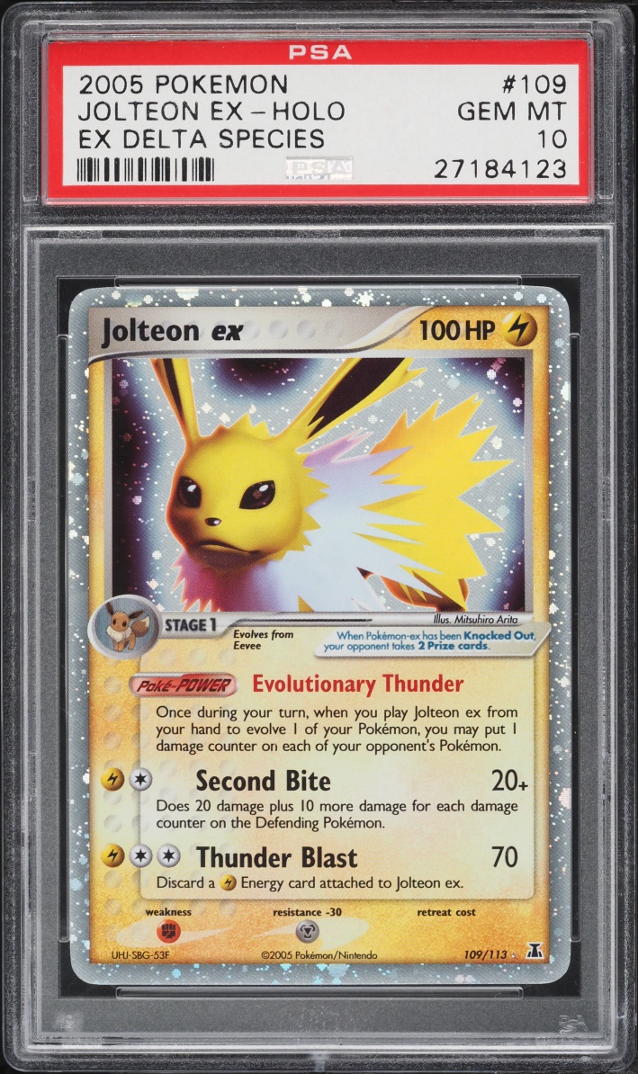 2005 Pokemon EX Delta Species Holo Jolteon Ex #109 PSA 10 GEM MINT