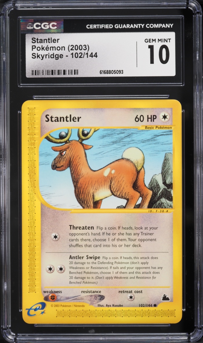2003 Pokemon Skyridge Stantler #102 CGC 10 GEM MINT