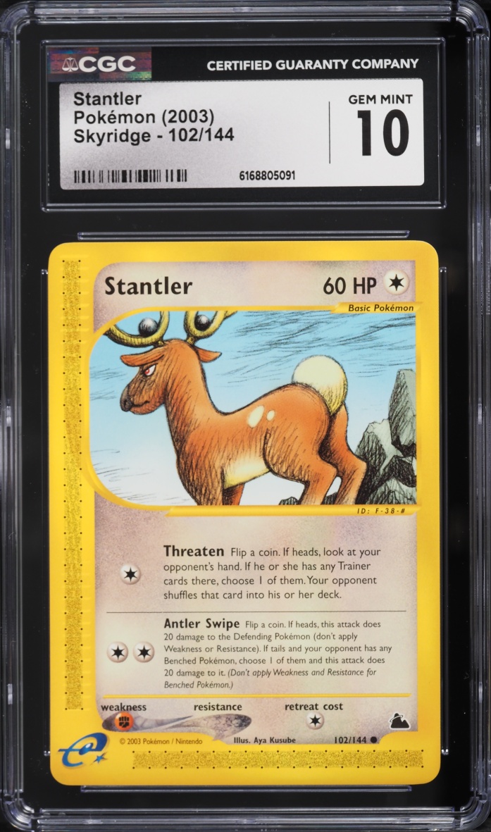2003 Pokemon Skyridge Stantler #102 CGC 10 GEM MINT