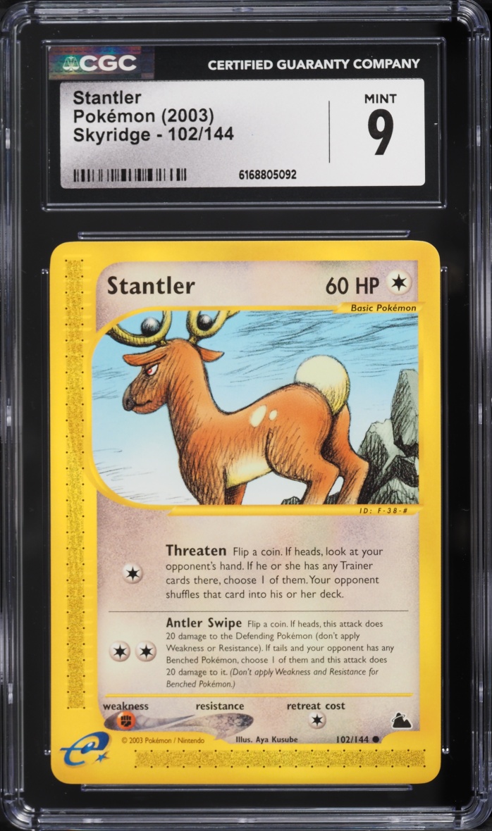 2003 Pokemon Skyridge Stantler #102 CGC 9 MINT