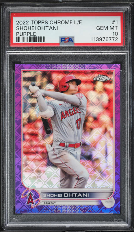 2022 Topps Heritage Chrome Blue Sparkle Refractor Shohei Ohtani
