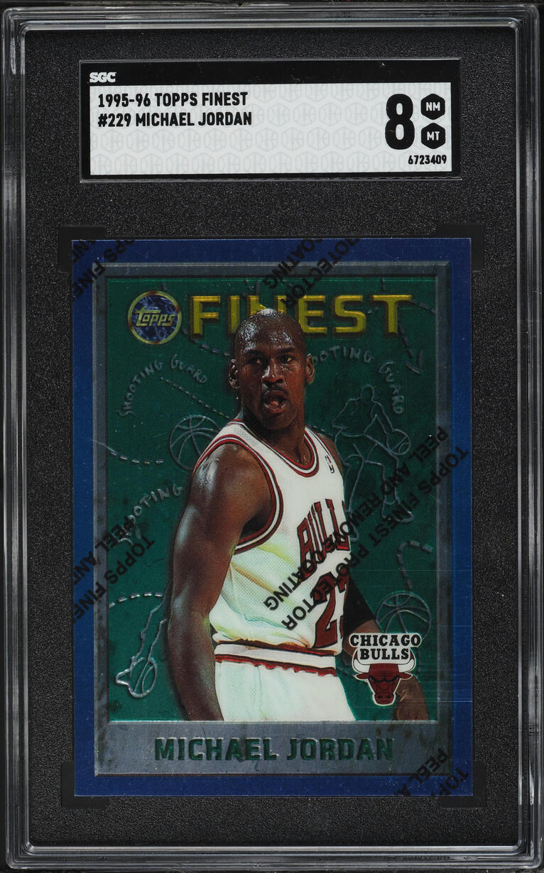 1995 Finest Basketball w/ Coating Michael Jordan #229 SGC 8 NM-MT