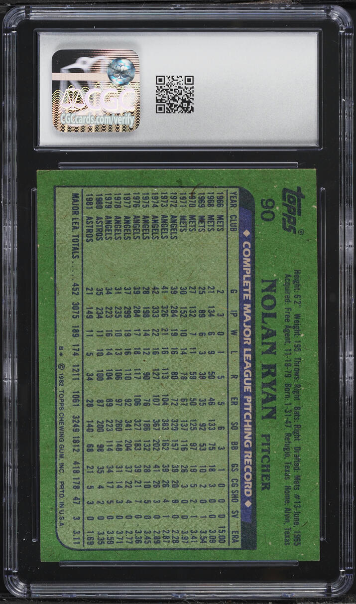 1982 Topps Nolan Ryan #90 CGC 8 NM-MT