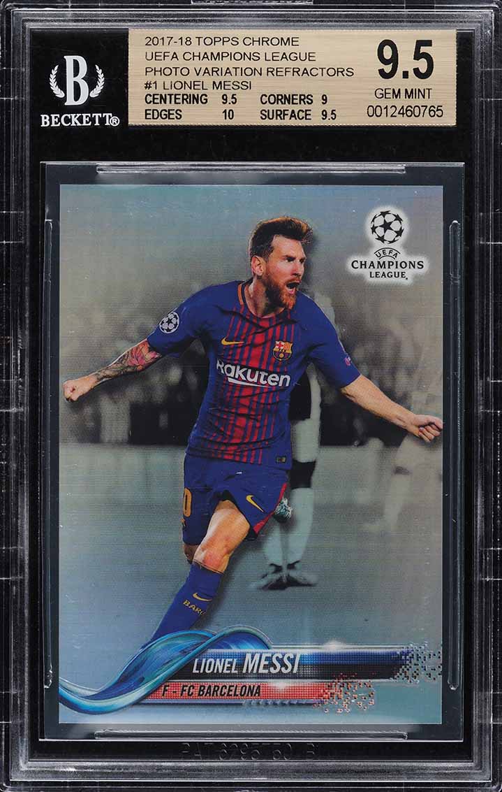 2019 Topps Chrome UEFA Sapphire Yellow Lionel Messi /99 #1