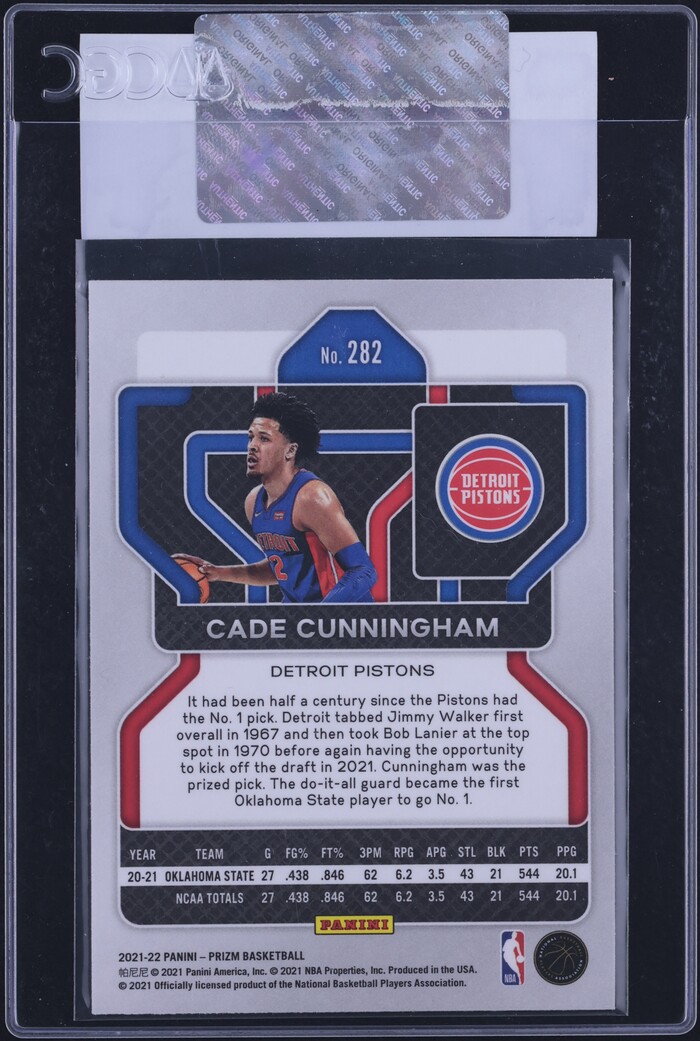 2021 Panini Prizm Cade Cunningham ROOKIE #282 CGC AUTH