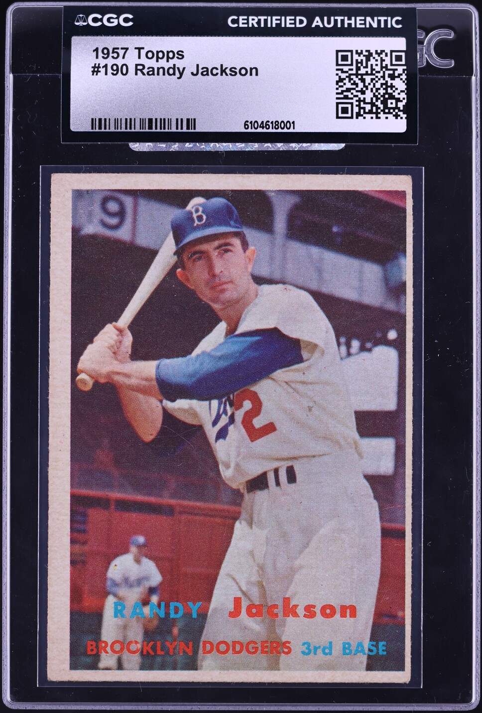 1957 Topps Randy Jackson #190 CGC AUTH