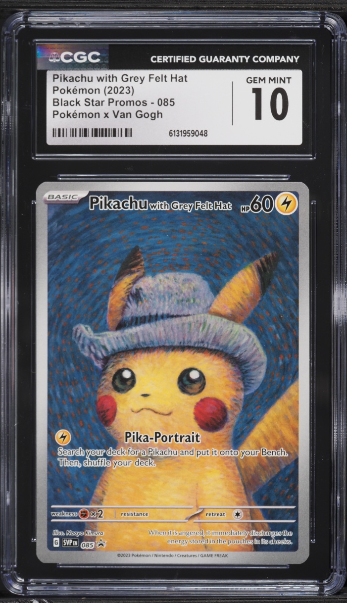 2023 Pokemon Scarlet & Violet Promo Van Gogh Pikachu With Grey Felt Hat #85 CGC 10 GEM MINT