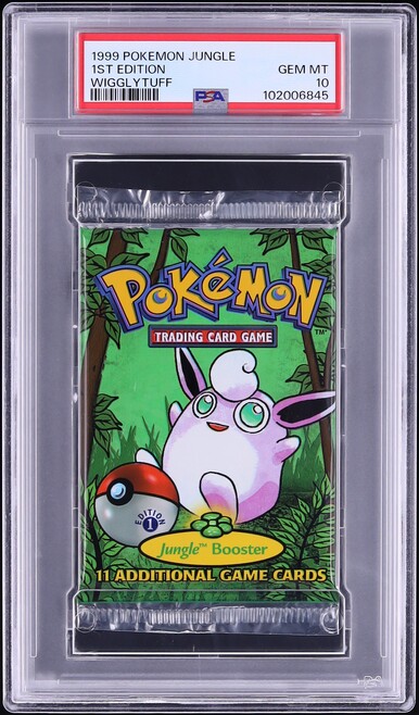 1999 Pokemon Jungle 1st Edition Booster Pack Wigglytuff Art PSA 10 GEM MINT