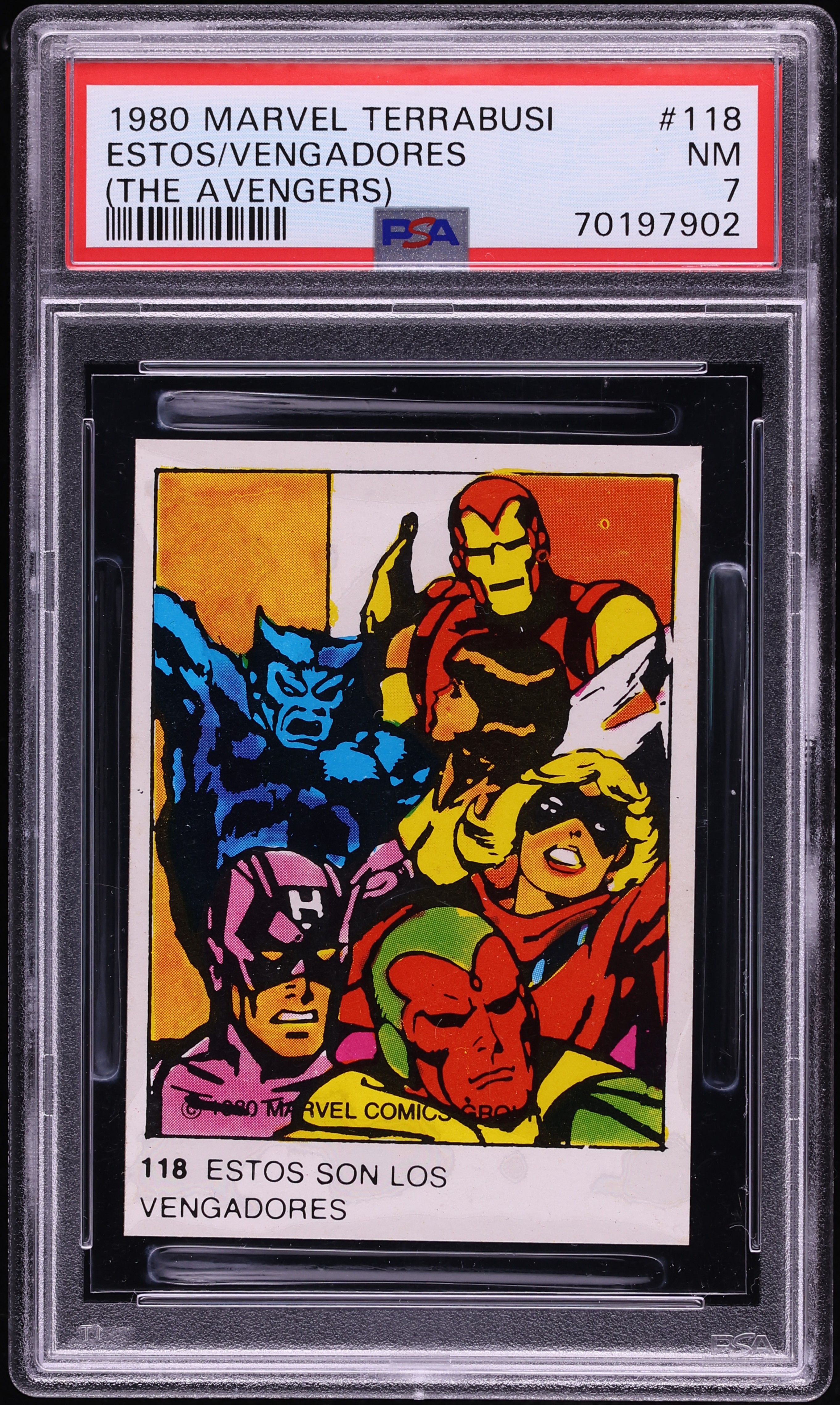 1980 Marvel Terrabusi Estos Son Los Vengadores THE AVENGERS #118 PSA 7 NRMT