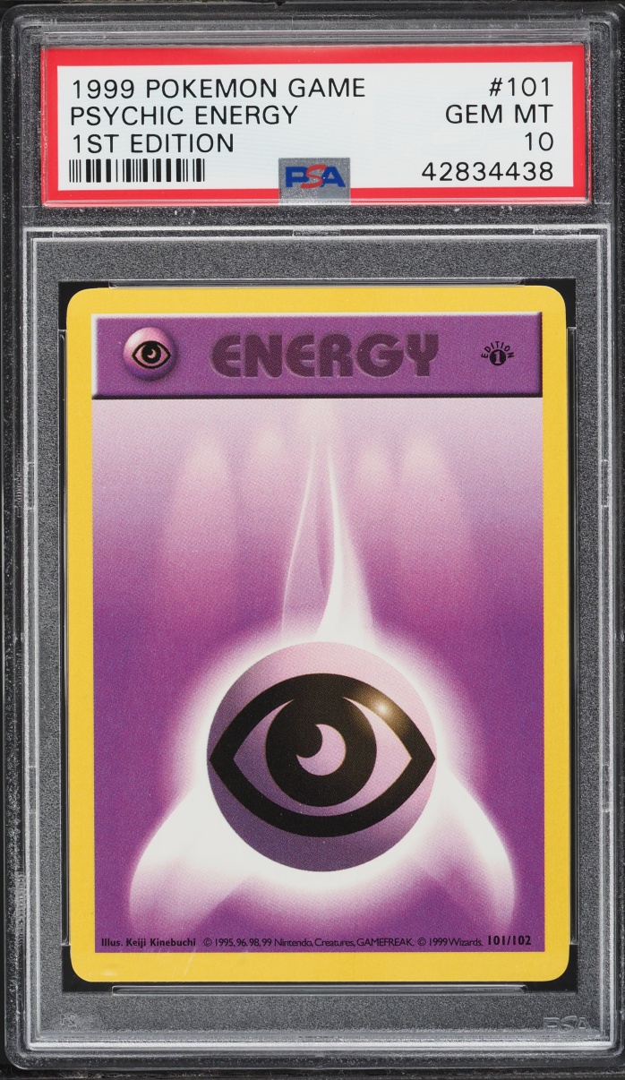 1999 Pokemon Base Set Shadowless 1st Edition Psychic Energy #101 PSA 10 GEM MINT