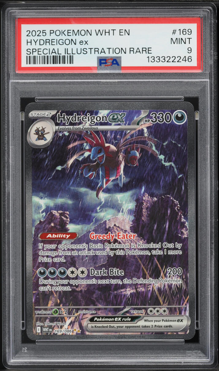 2025 Pokemon Scarlet & Violet White Flare SIR Hydreigon EX #169 PSA 9 MINT