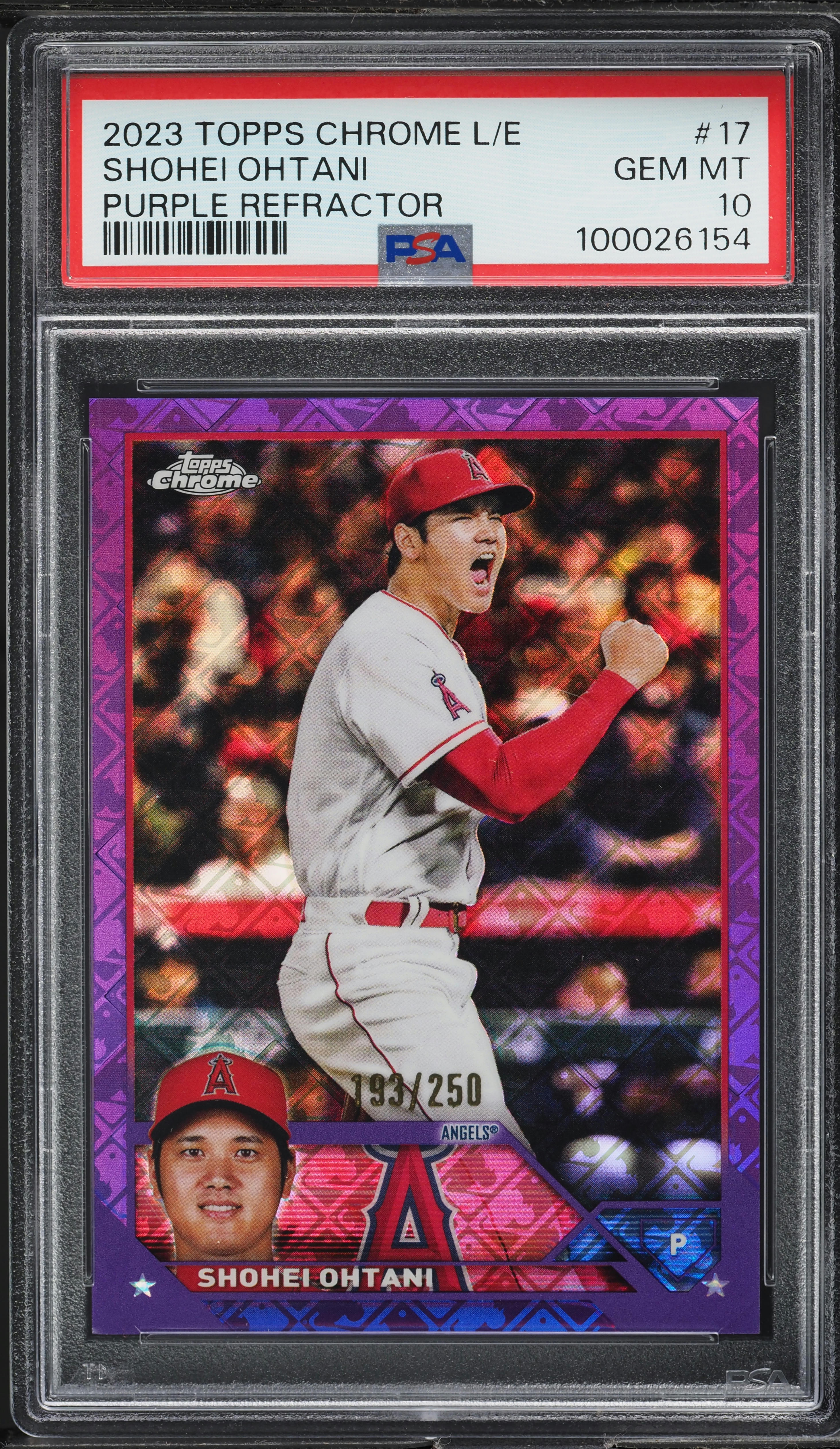 その他 TOPPS CHROME 2023 Topps Chrome Logofractor Purple Refractor Shohei Ohtani