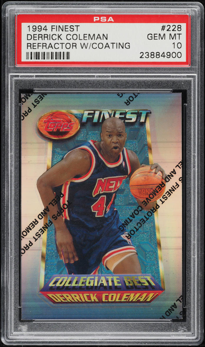 1994 Finest Refractor w/ Coating Derrick Coleman #228 PSA 10 GEM MINT