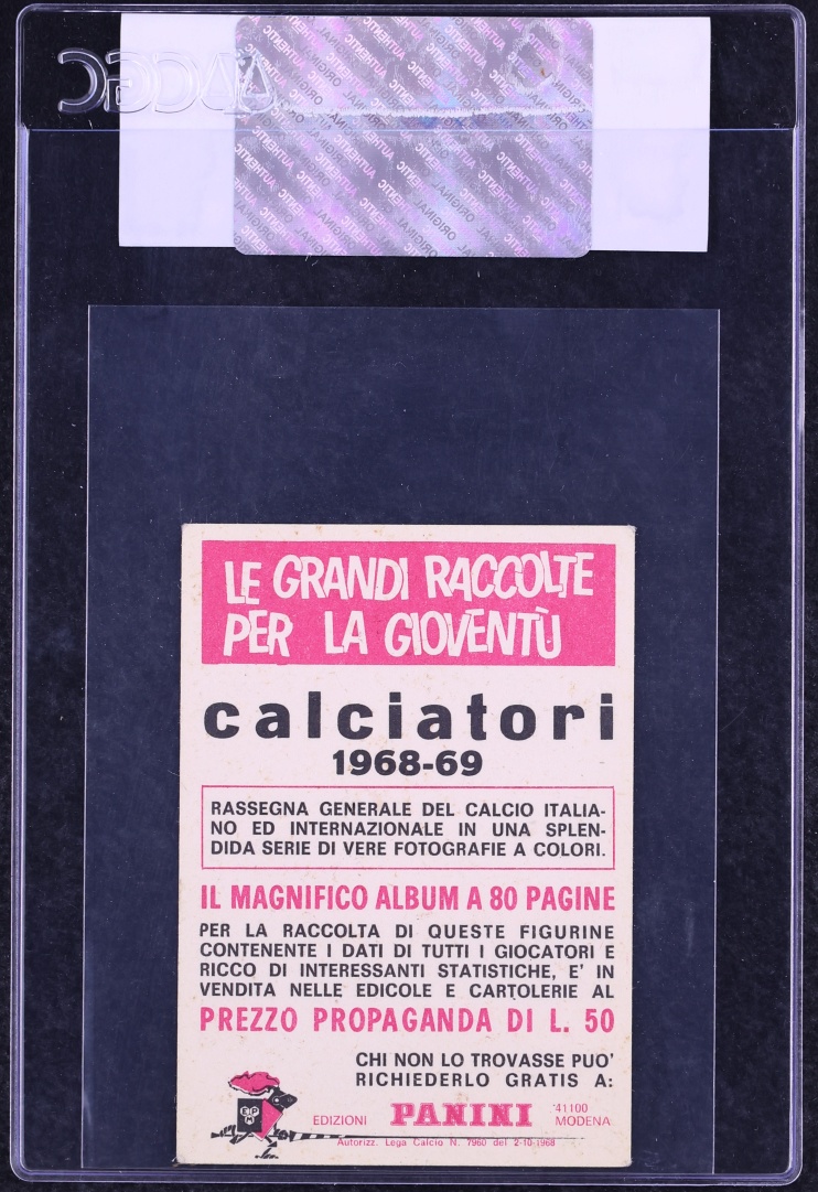 1968 Panini Calciatori Luigi Riva SERIE A CGC AUTH