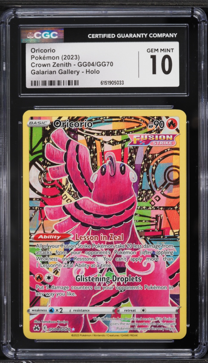 2023 Pokemon Sword & Shield Crown Zenith Alt Art Oricorio #GG04 CGC 10 GEM MINT