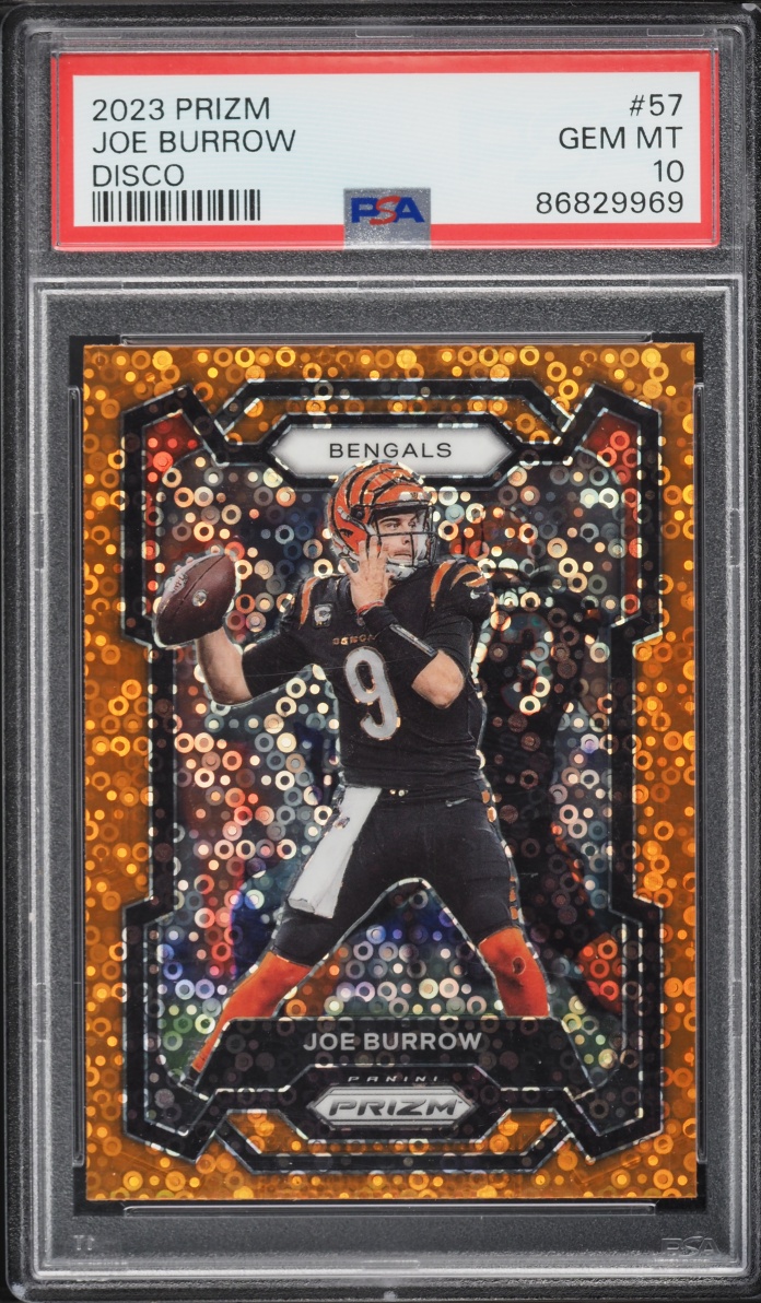 2023 Panini Prizm Disco Joe Burrow #57 PSA 10 GEM MINT