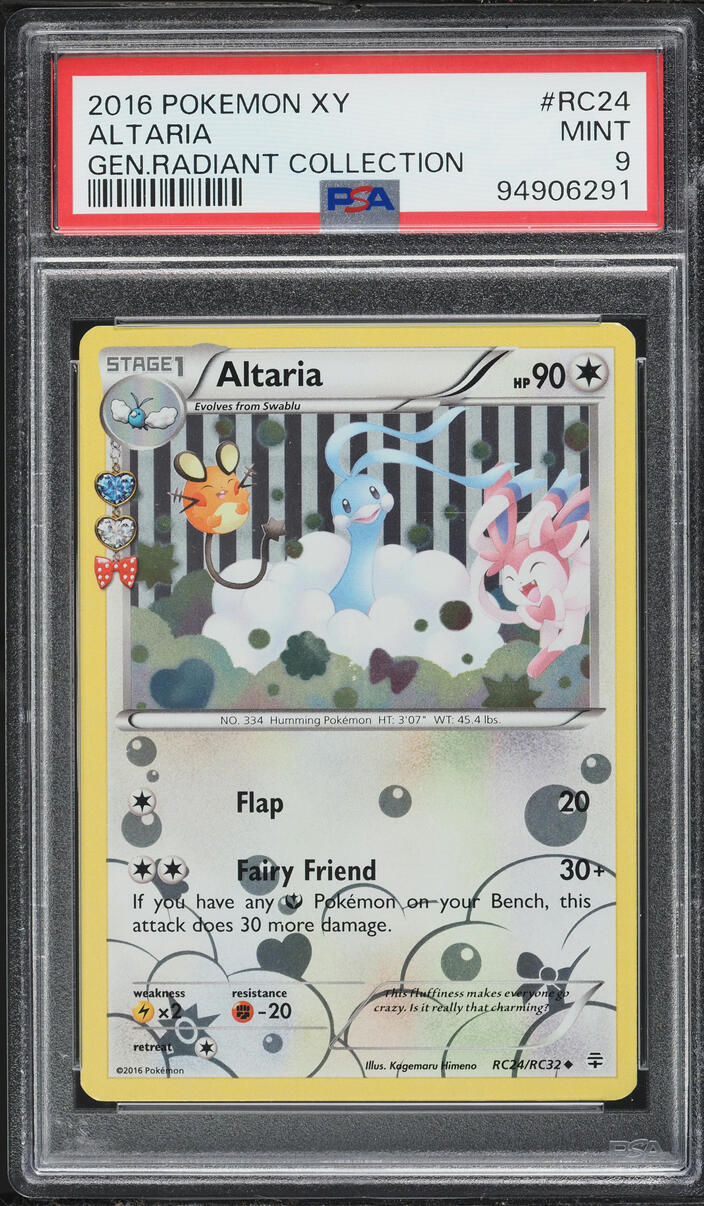 2016 Pokemon XY Generations Radiant Collection Altaria #RC24 PSA 9 MINT