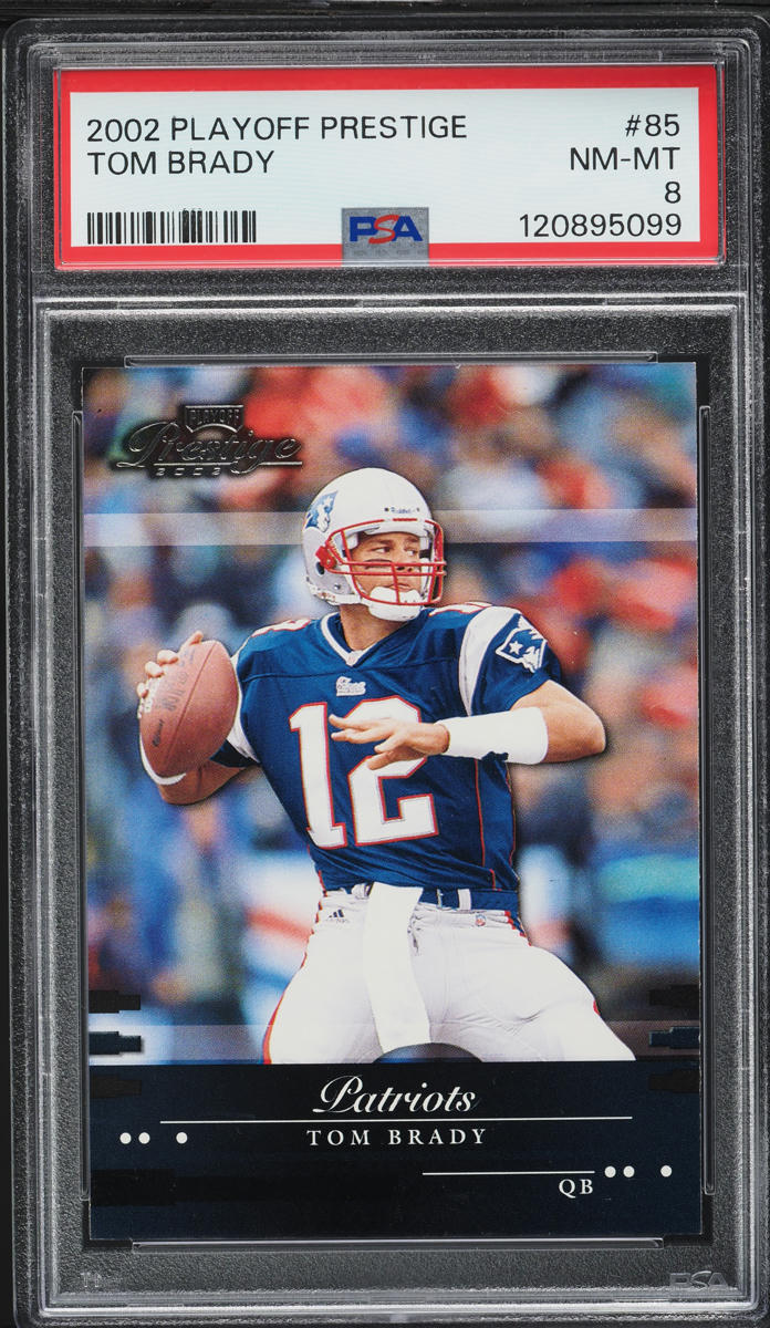 2002 Playoff Prestige Tom Brady #85 PSA 8 NM-MT