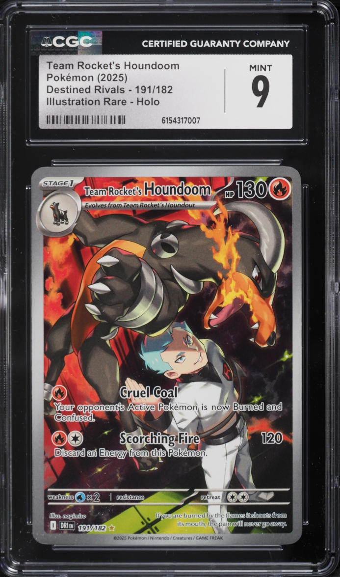 2025 Pokemon Scarlet & Violet Destined Rivals IR Team Rocket's Houndoom #191 CGC 9 MINT