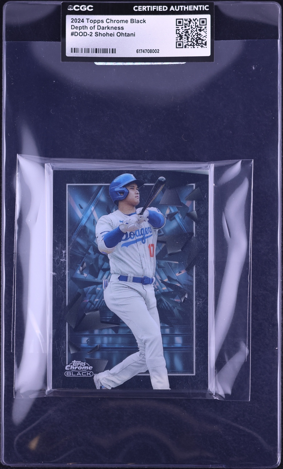 2024 Topps Chrome Black Depth Of Darkness Shohei Ohtani #DOD-2 CGC AUTH
