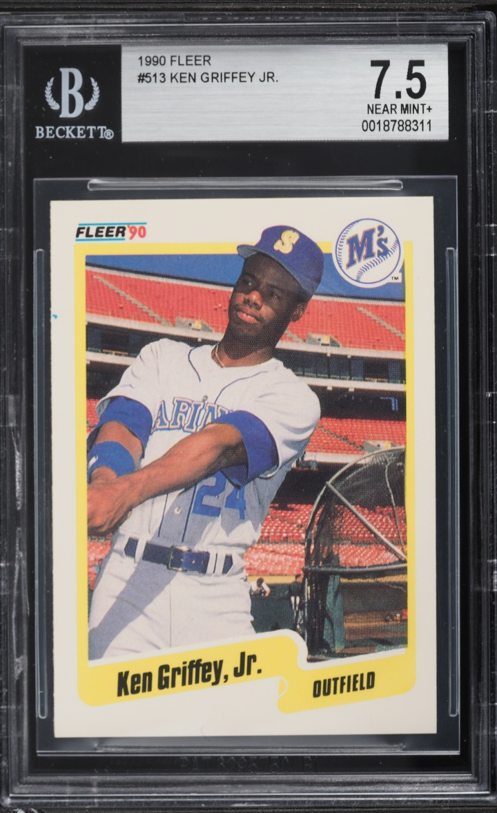 1990 Fleer Ken Griffey Jr. #513 BGS 7.5 NRMT+