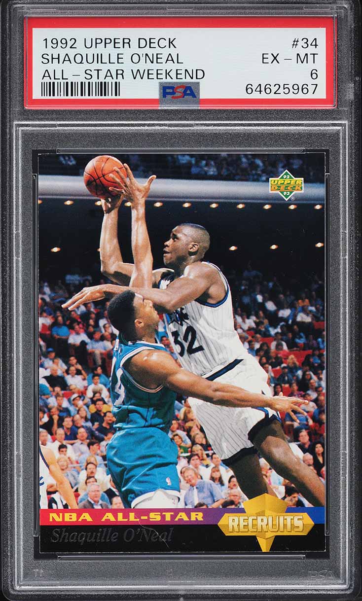 1992 Upper Deck All-Star Weekend Shaquille O'Neal ROOKIE #34 PSA 6 EXMT - Main Image