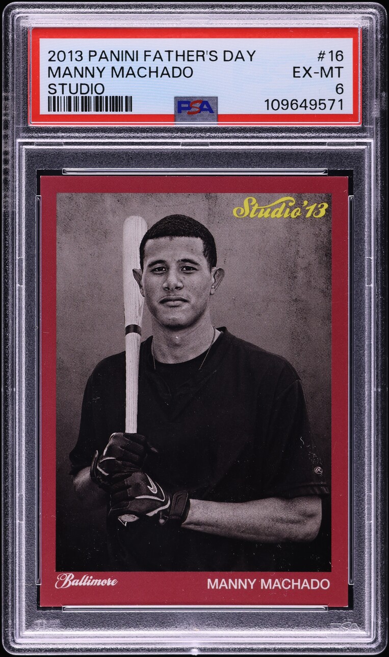 2013 Panini Father's Day Studio Manny Machado ROOKIE #16 PSA 6 EXMT