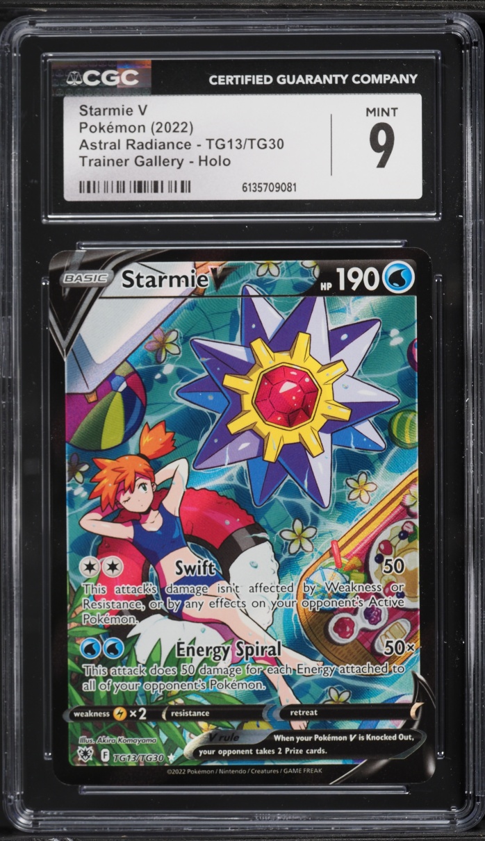 2022 Pokemon Sword & Shield Astral Radiance CHR Starmie V #TG13 CGC 9 MINT